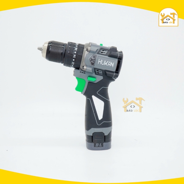 [Mới 2025] Máy khoan pin HUKAN H16-G2X-Q2, Lực siết 55Nm - Động cơ Không chổi than, Đầu Kẹp 10mm