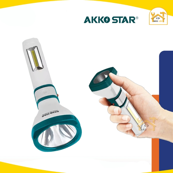Đèn Pin Sạc Tích Điện AKKO STAR 2W, 5W - Hàng chính hãng.