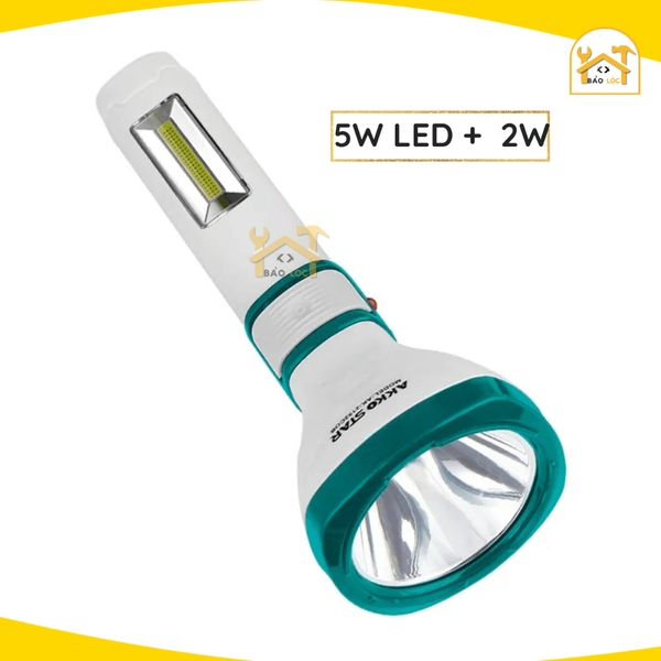 Đèn Pin Sạc Tích Điện AKKO STAR 2W, 5W - Hàng chính hãng.