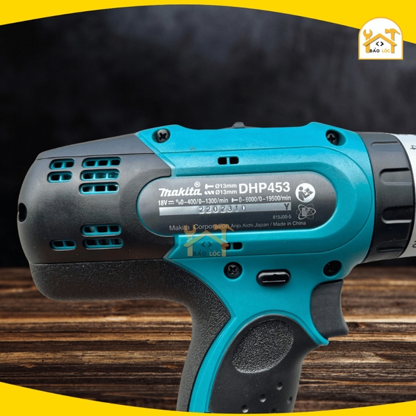 Máy khoan búa, vặn vít dùng pin 18V Makita DHP453SFX8 (Combo pin + sạc) - Hàng chính hãng.