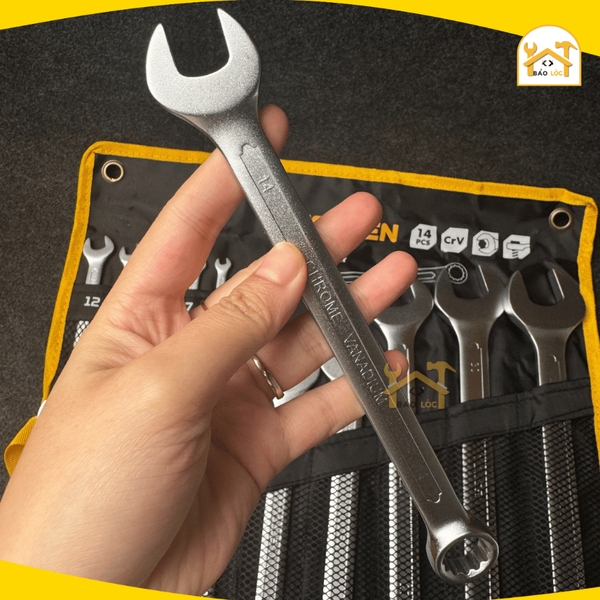 Bộ 14 chìa khóa cờ lê vòng miệng 6-32mm TOLSEN 15889 - Hàng chính hãng.
