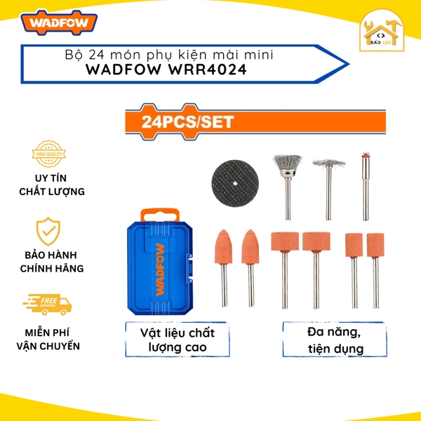 Bộ 24 món phụ kiện mài mini Wadfow WRR4024 - Hàng chính hãng.