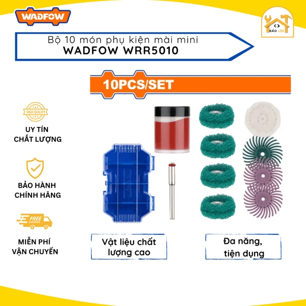 Bộ 10 linh kiện đa năng máy mài khuôn mini WADFOW WRR5010 linh kiện mài cắt mini chất lượng cao, đa dụng
