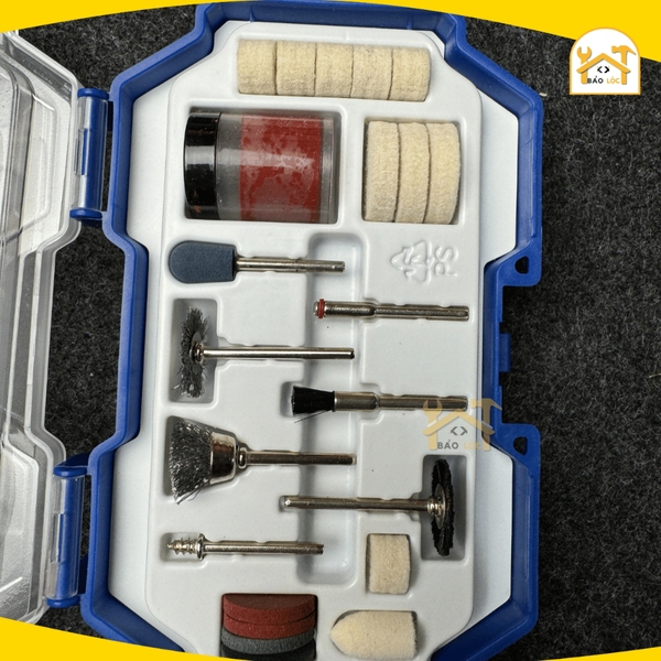 Bộ 22 món phụ kiện mài mini WADFOW WRR6022, đĩa mài long cừu cán 3, bàn chải mài, đĩa cắt, sáp đánh bóng. bàn chải nylon