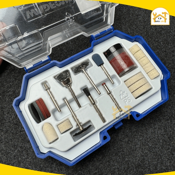 Bộ 22 món phụ kiện mài mini WADFOW WRR6022, đĩa mài long cừu cán 3, bàn chải mài, đĩa cắt, sáp đánh bóng. bàn chải nylon