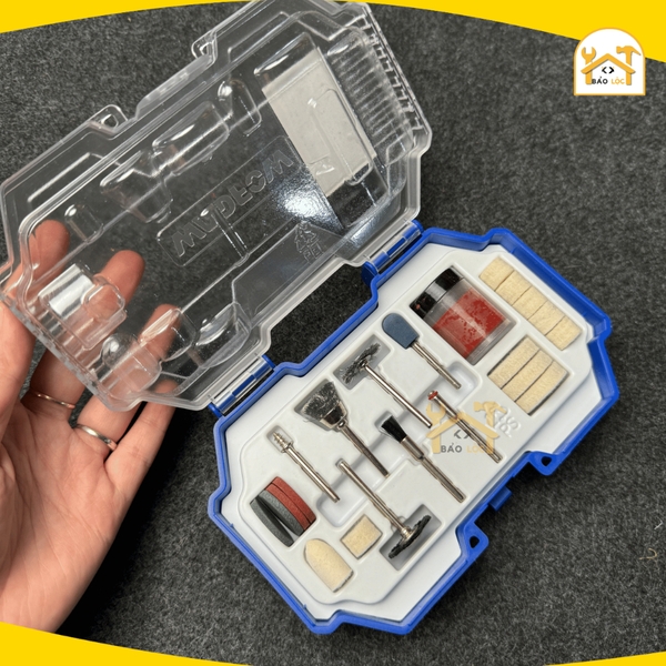 Bộ 22 món phụ kiện mài mini WADFOW WRR6022, đĩa mài long cừu cán 3, bàn chải mài, đĩa cắt, sáp đánh bóng. bàn chải nylon