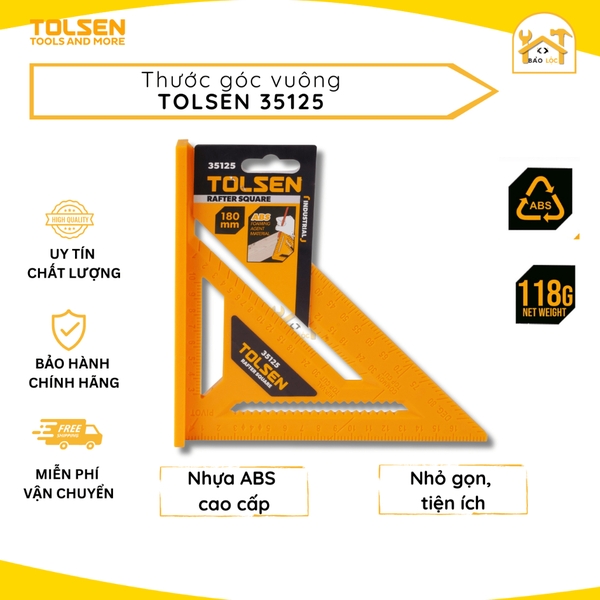 Thước ke góc vuông Tolsen 35125 - Hàng chính hãng.