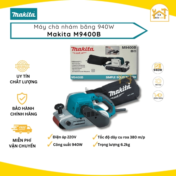 Máy Chà Nhám Băng (Xe Tăng) 940W Makita M9400B - Hàng chính hãng.