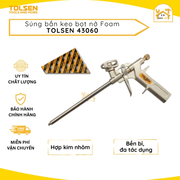 Dụng cụ bắn keo bọt nở Foam, phun bọt Tolsen 43060 - Hàng chính hãng.