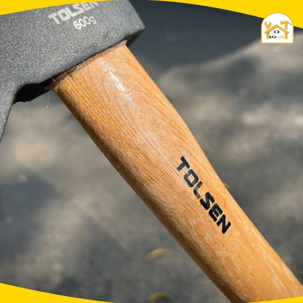 Búa rìu cán gỗ 600g, 800g, 1000g, 1250g - TOLSEN (25253, 25254, 25255, 25256) thép Carbon, bổ củi, chặt cây