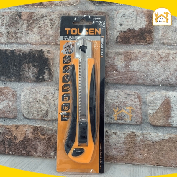 Dao rọc giấy thay lưỡi tự động, loại lớn 25x125x0.7mm công nghiệp thép SK5 Tolsen 30016, 30017