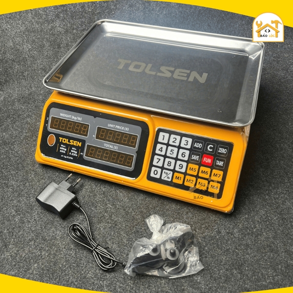 Cân điện tử 40kg TOLSEN 35197 phê duyệt CE - Hàng chính hãng.