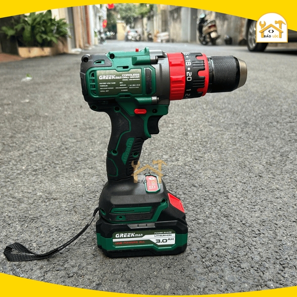 Máy khoan pin GREEK MAN M21-GMK90N , Lực siết 90NM, Chuyên khoan bê tông, khoan tường, sắt, gỗ, bắt vít