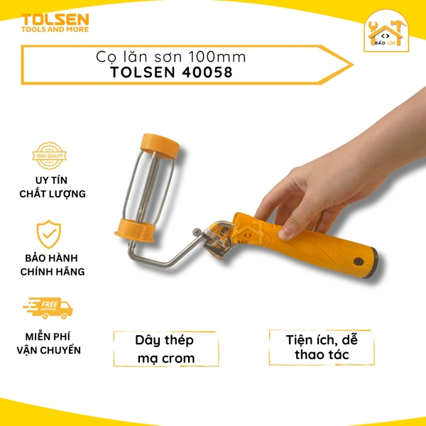 Cọ lăn sơn 100mm TOLSEN 40058 - Hàng chính hãng.
