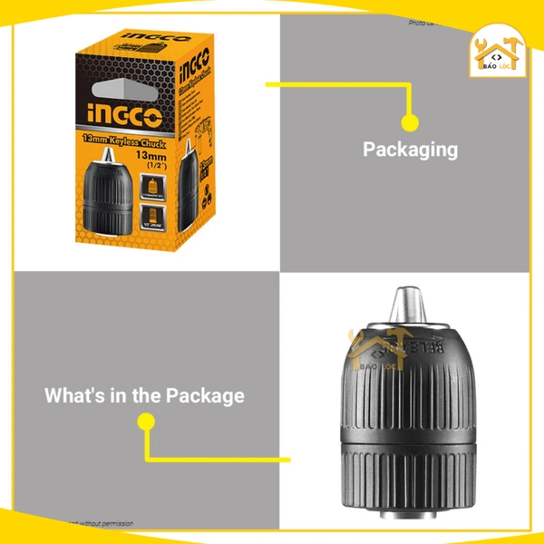 Đầu khoan tự động 13mm INGCO KCL1301 - Hàng chính hãng