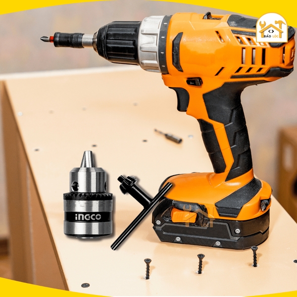 Đầu khoan INGCO KC1001 Đầu máy khoan khả năng khoan 0.8-10mm, kích thước kết nối 3/8