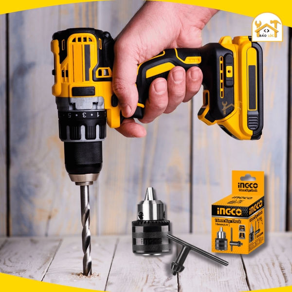 Đầu khoan 16mm INGCO KC1601 Khả năng khoan: 3-16mm, kích thước kết nối 1/2