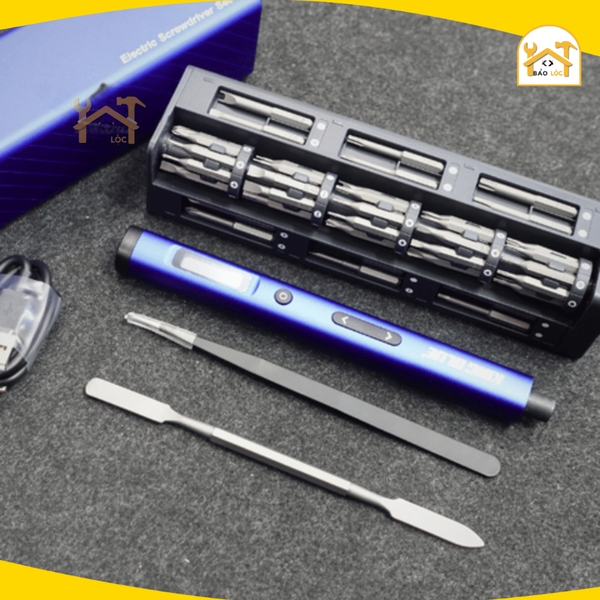 Kingblue Bộ Tua Vít Điện 57 Chi Tiết KB-E5701 - Hàng Chính Hãng, Đèn LED Trợ Sáng, Màn Hình OLED, 3.7V, 500mAh