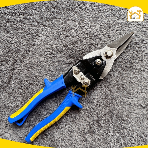Kéo cắt tôn, cắt thạch cao thép Cr-Mo 250mm, 10inch King Blue KCT-250 - Hàng chính hãng
