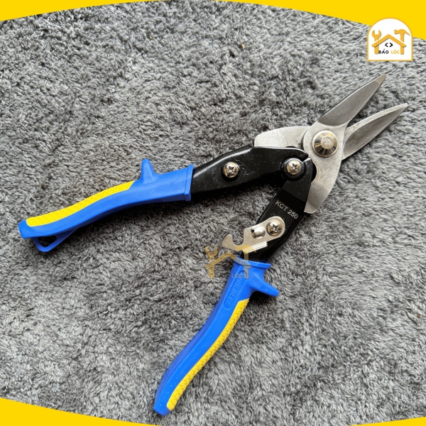 Kéo cắt tôn, cắt thạch cao thép Cr-Mo 250mm, 10inch King Blue KCT-250 - Hàng chính hãng