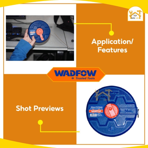 Thước cuộn thép 20mx12.5mm hệ inch và mét  Wadfow WMT3520