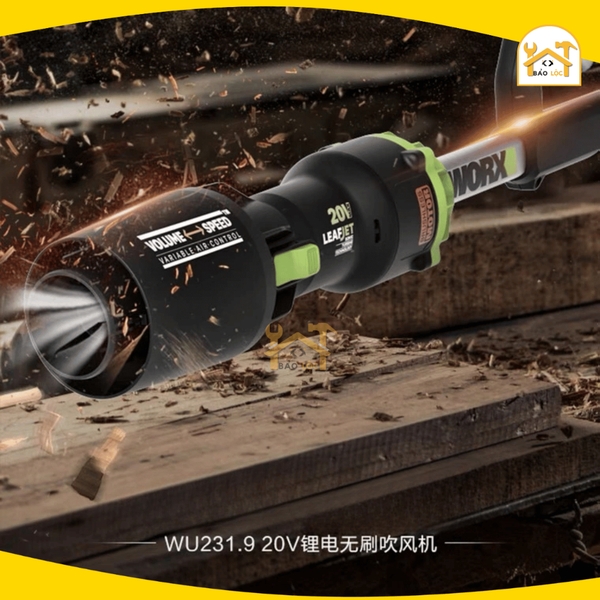Máy Thổi Bụi, Thổi Lá Dùng Pin 20V Worx WU231.9 ( Thân Máy ) - Hàng chính hãng.