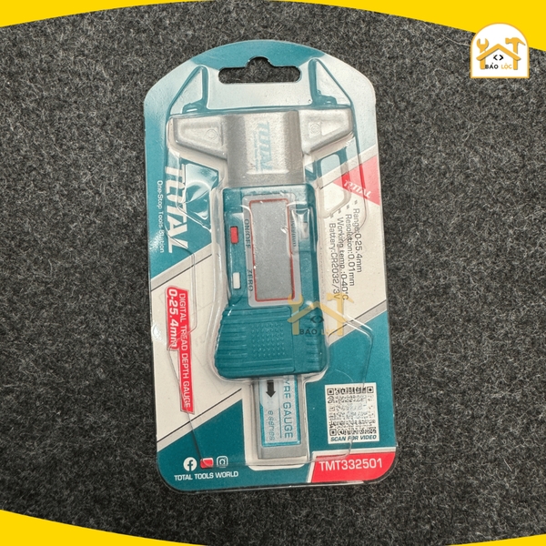 Thước đo độ sâu điện tử TOTAL TMT332501 dùng pin 3V phạm vi đo từ 0 đến 25.4mm dễ dàng chuyển đổi hệ thống - Hàng chính