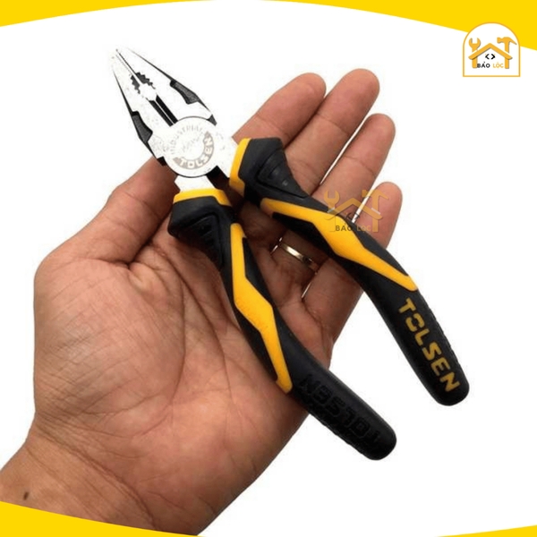 Kìm răng, kềm điện công nghiệp mũi bằng 6inch,7inch,8inch/160mm,180mm,200mm Tolsen 10015, 10016, 10017 - Hàng chính hãng