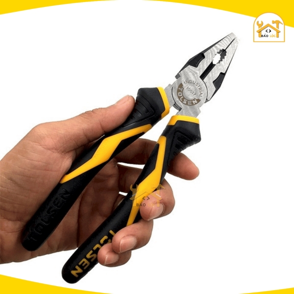Kìm răng, kềm điện công nghiệp mũi bằng 6inch,7inch,8inch/160mm,180mm,200mm Tolsen 10015, 10016, 10017 - Hàng chính hãng