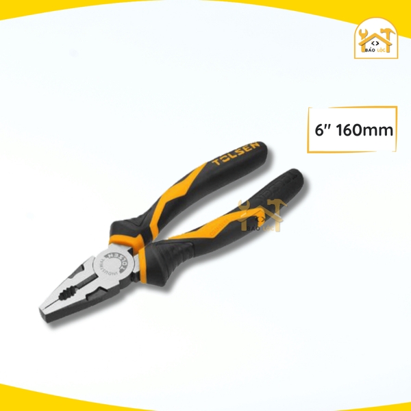 Kìm răng, kềm điện công nghiệp mũi bằng 6inch,7inch,8inch/160mm,180mm,200mm Tolsen 10015, 10016, 10017 - Hàng chính hãng