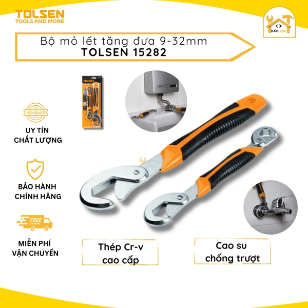 Bộ mỏ lết tăng đưa đa năng 9mm-32mm Tolsen 15282 - Hàng chính hãng.