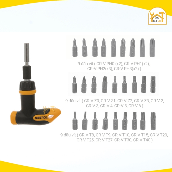 Bộ tua vít, dụng cụ đa năng 41PC TOLSEN 2003, Bộ tuýp vặn cao cấp chuyên nghiệp thép CrV cao cấp, bộ dụng cụ gia đình.