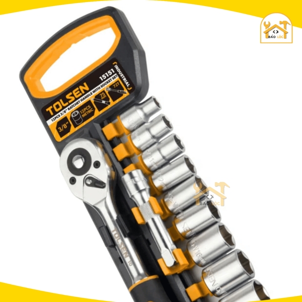 Bộ Đầu Típ Tự Động, Bộ khẩu 12 Món Tolsen 15151 (3/8