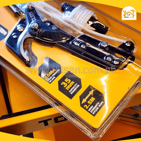 Kéo cắt cành trên cao 2 chức năng, kèm cây sào rút 1,2m-2,4m TOLSEN 31048,31049 - Hàng chính hãng.