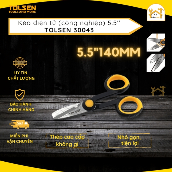 Kéo cắt dây điện mini 5.5 inch TOLSEN 30043 - Kéo thợ điện đa năng nhỏ gọn