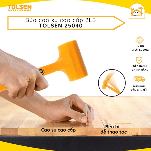Búa cao su cao cấp không nẩy  2LB/32oz Tolsen 25040 - Hàng chính hãng.