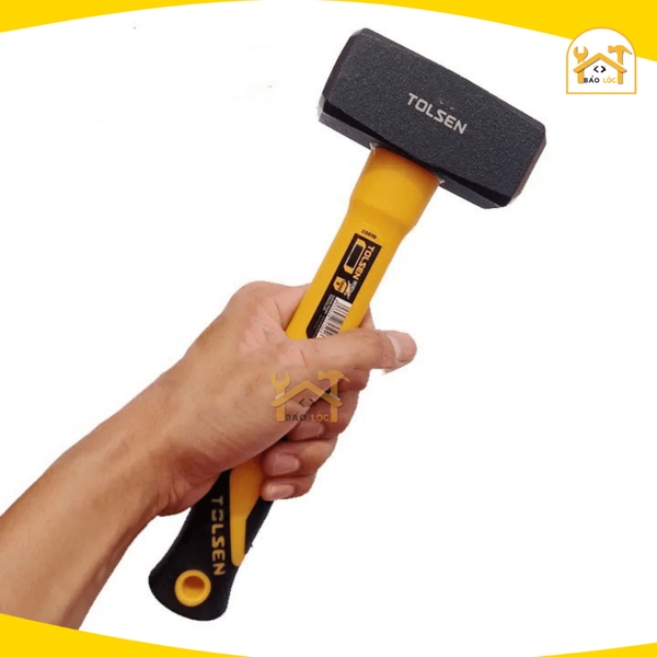 Búa tạ cán nhựa 1 kg, 1,5kg, 2kg Tolsen chất liệu thép carbon đầu búa được rèn thả tay cầm sợi thủy tinh 25010 25012 25