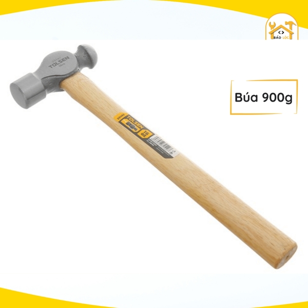 Búa Đầu Tròn, Đầu Bi Cán Gỗ 16oZ, 32oz  (450g,900g) Tolsen25142,25145 - Hàng chính hãng.