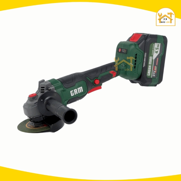 Máy Mài Pin GREEKMAN GR107BL, Động Cơ Đồng, Không Chổi Than, 3 Cấp Tốc, Chống Khởi Động Lại, Tặng 2 đá cắt.