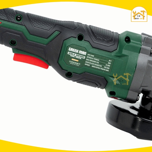 Máy Mài Pin GREEKMAN GR107BL, Động Cơ Đồng, Không Chổi Than, 3 Cấp Tốc, Chống Khởi Động Lại, Tặng 2 đá cắt.