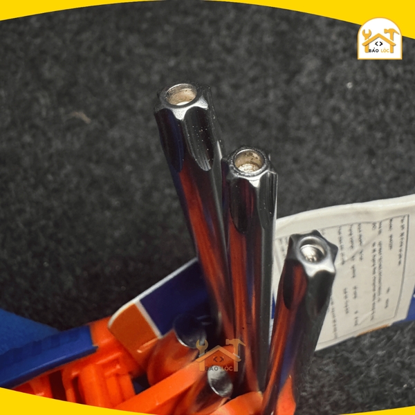 Bộ 8 chìa lục giác đầu sao, đầu hoa thị, đầu bông dạng xếp 1.5-8mm Wadfow WHK3281, chất liệu Thép Cr-V - Hàng chính hãng