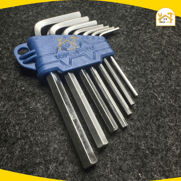 Bộ 7 chìa lục giác Wadfow WHK1671 kích thước 1.5mm - 6mm tay vặn ngắn thép carbon mạ chrome xử lý nhiệt - Hàng chính hãn