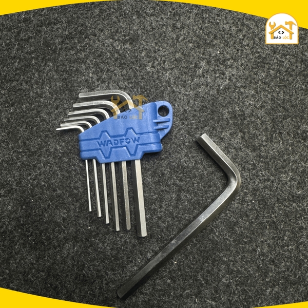 Bộ 7 chìa lục giác Wadfow WHK1671 kích thước 1.5mm - 6mm tay vặn ngắn thép carbon mạ chrome xử lý nhiệt - Hàng chính hãn