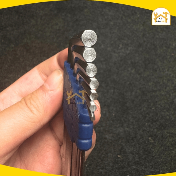 Bộ 7 chìa lục giác Wadfow WHK1671 kích thước 1.5mm - 6mm tay vặn ngắn thép carbon mạ chrome xử lý nhiệt - Hàng chính hãn
