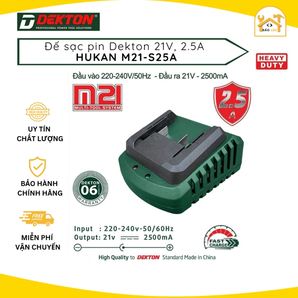 Sạc pin nhanh Dekton S25A, S20Pro, S40CP - Hàng chính hãng.