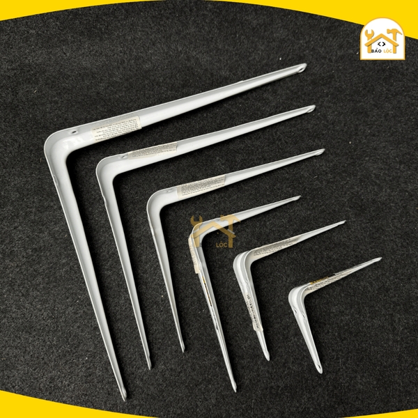 Giá đỡ kệ chữ L , Ê ke trắng Tolsen nhiều kích cỡ  (51011-51017) - Hàng chính hãng.