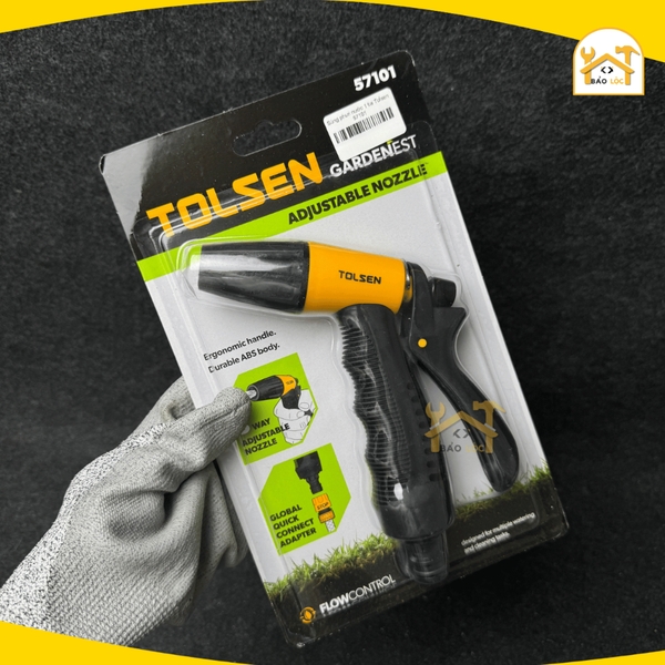Vòi phun nước 1 tia TOLSEN 3 chế độ phun, nhựa ABS cao cấp, vòi xịt rửa xe, tưới cây, làm vườn 57101 - Hàng chính hãng.