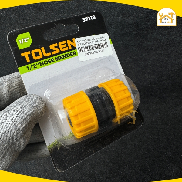 Đầu nối ống nước nhanh 1/2 Tolsen 57118 (loại nối 2 đầu) - Hàng chính hãng.