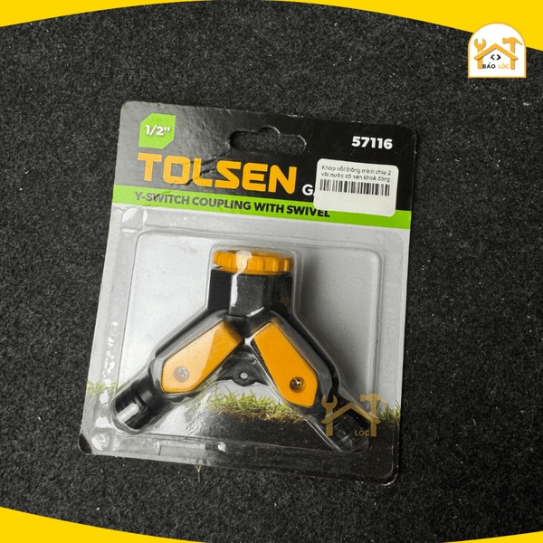 Khớp nối thông minh chia 2 vòi nước có van khoá Đóng Mở Tolsen 57116 phụ kiện vòi nước xịt rửa vệ sinh tưới cây gia đình