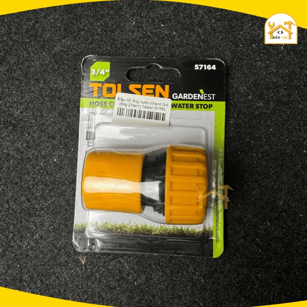 Phụ kiện ống nước tưới cây Tolsen 57164 3/4 inch, chất liệu nhựa ABS cao cấp (có van khoá nước)  - Hàng chính hãng.